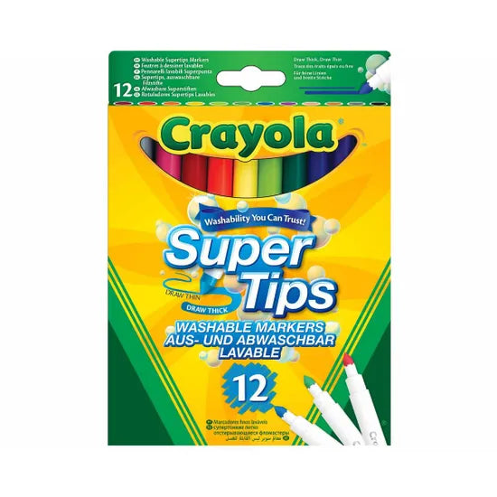 Crayola Supertips Super Washable Pens Pack of 12