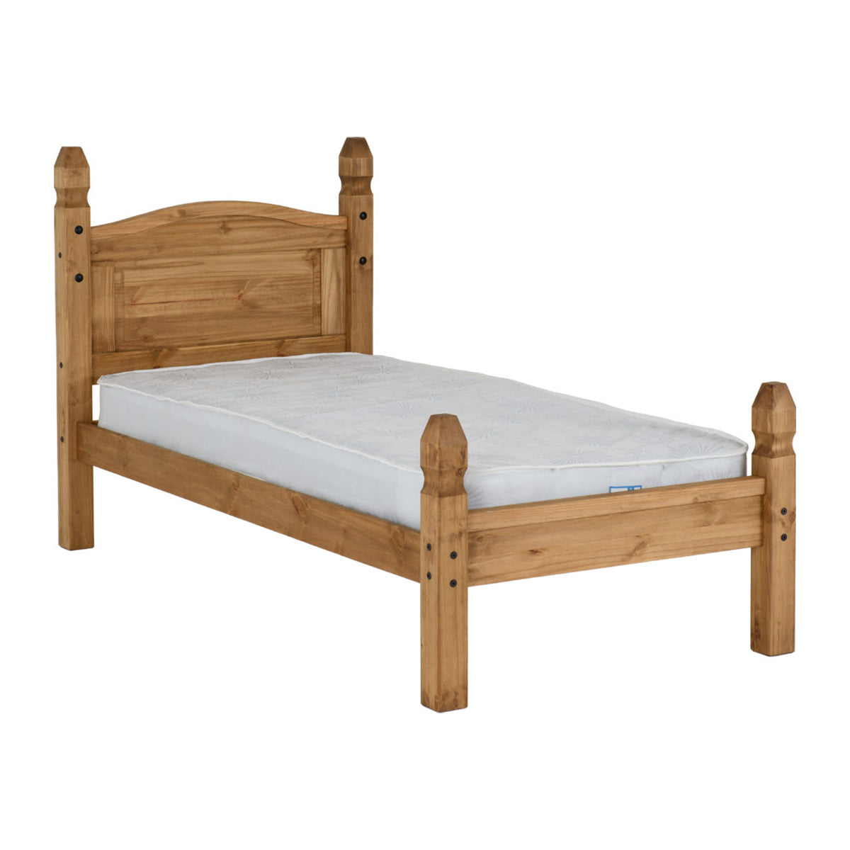 Corona 3FT Bed Low Foot End - Distressed Waxed Pine