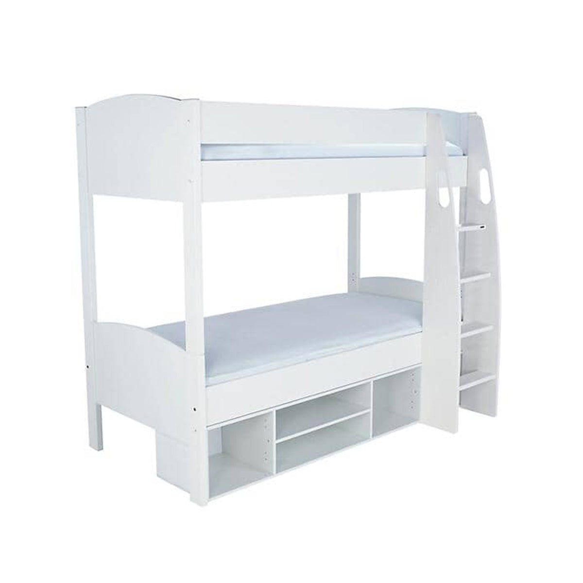 Stompa UNOS Detachable Storage Bunkbed Round White - No Doors