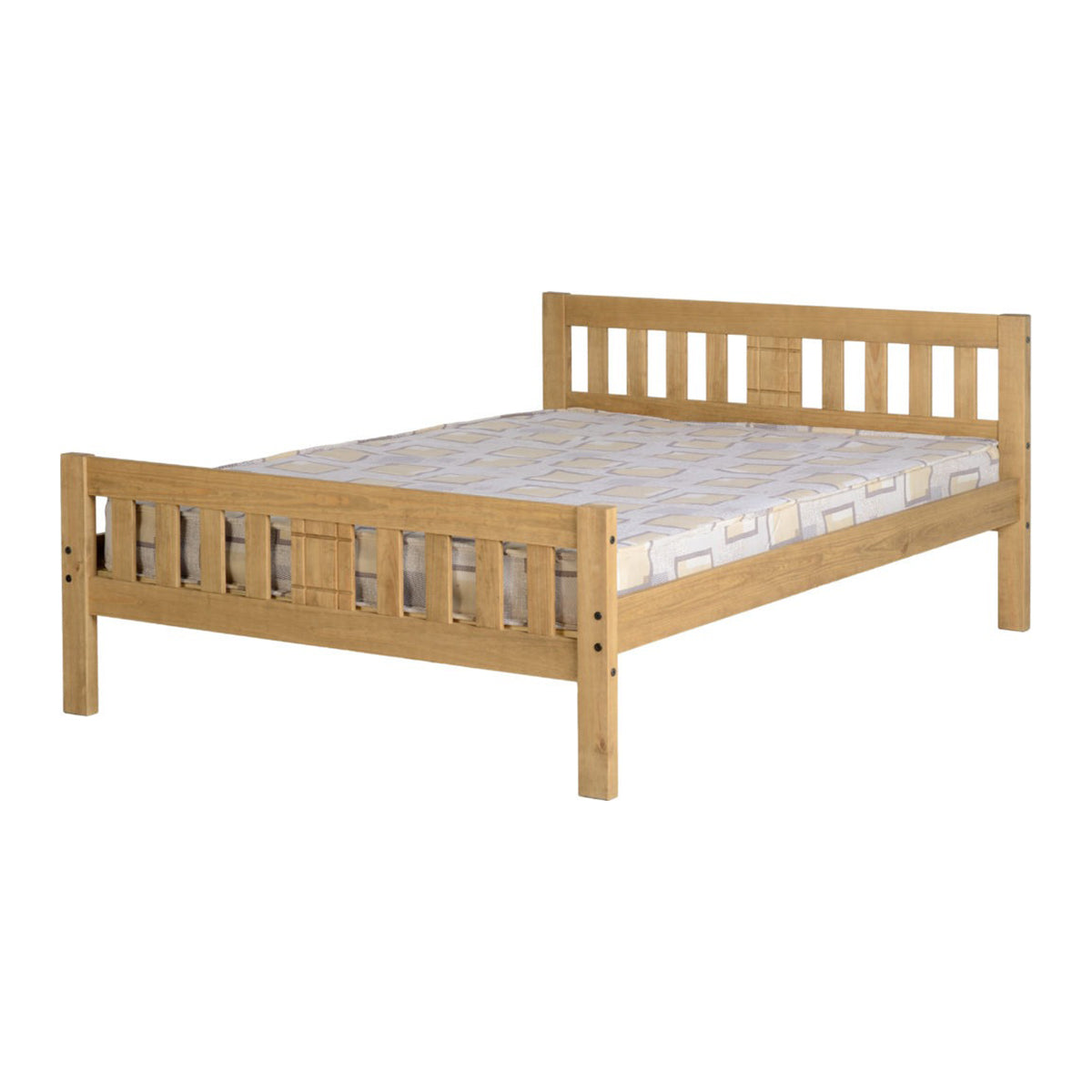 Rio 4FT6 Bed - Distressed Waxed Pine