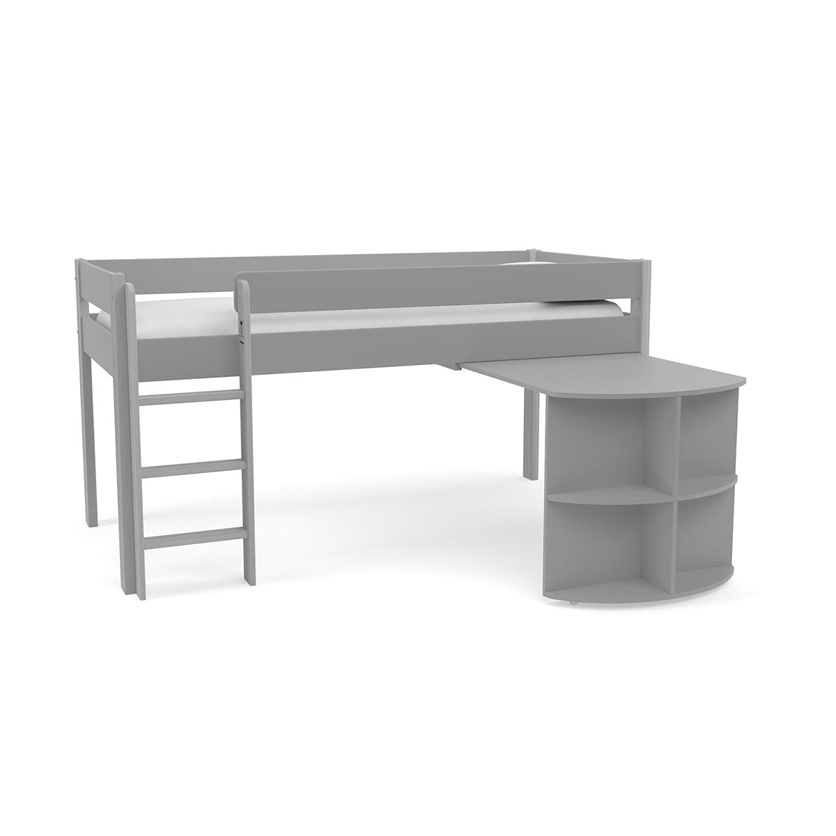 Uno Grey Midsleeper With Pull Out Desk
