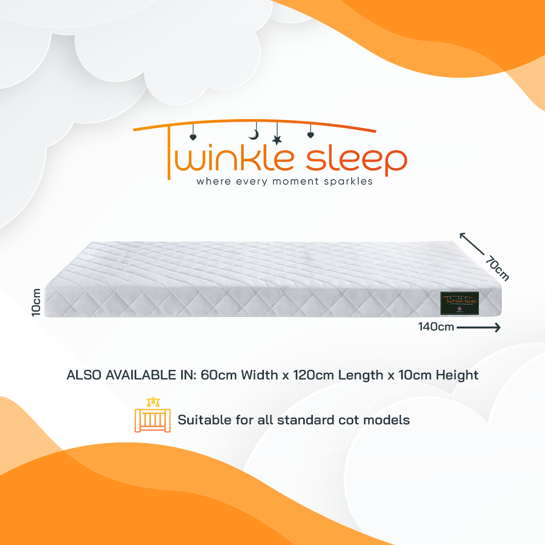 Twinkle Sleep Cot Mattress 120 x 60 x 10 cm