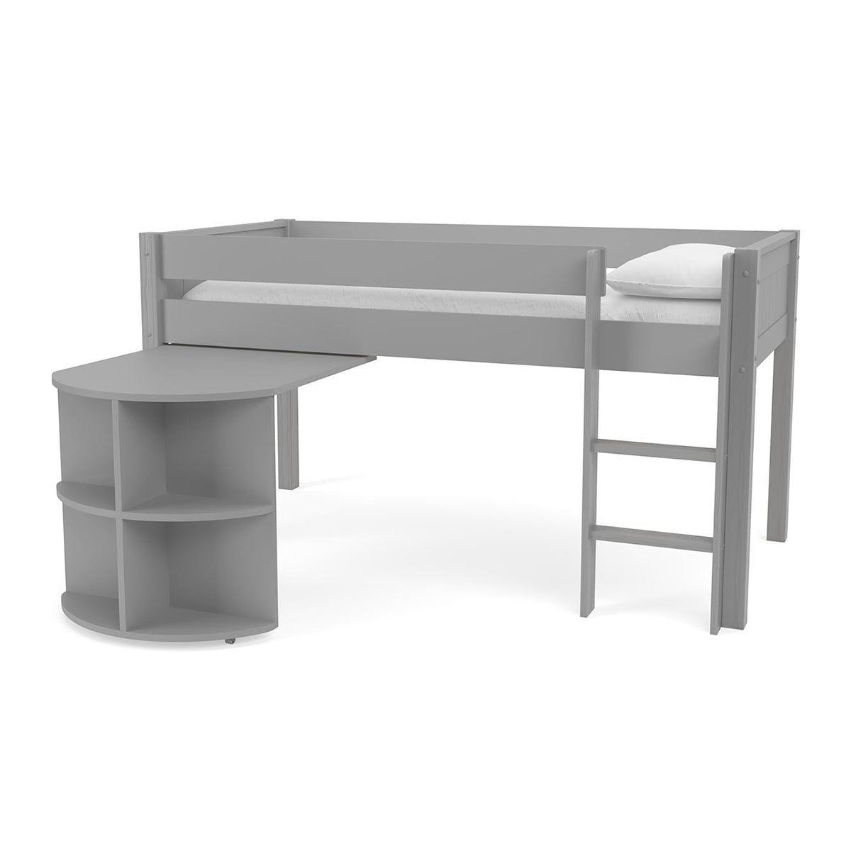 New Classic Midsleeper With Pull Out Desk Grey