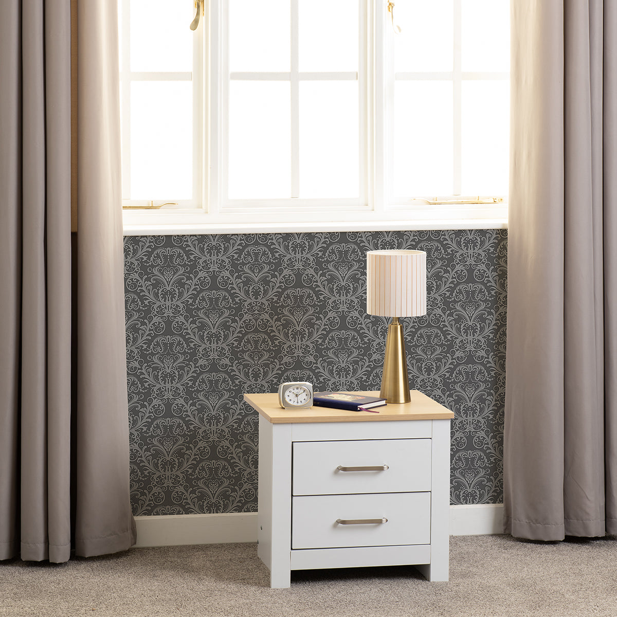 Portland Trio - White/Oak Effect
