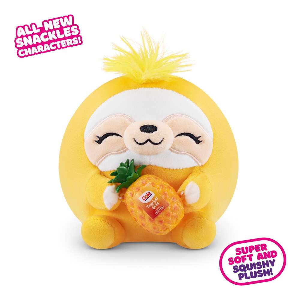 Snackles 14in Plush - Sloth & Dole (Pineapple)