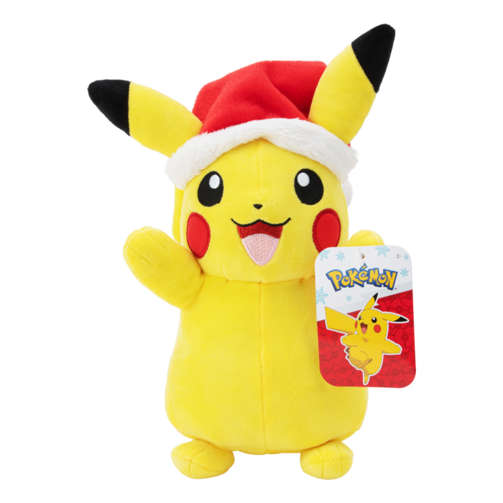 Pokemon 8in Seasonal Plush Pikachu w/ Santa Hat