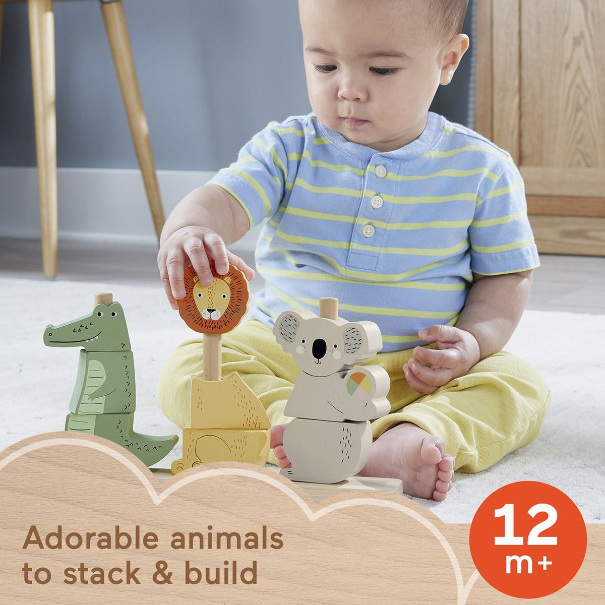Fisher Price Wooden Stack & Sort Animals