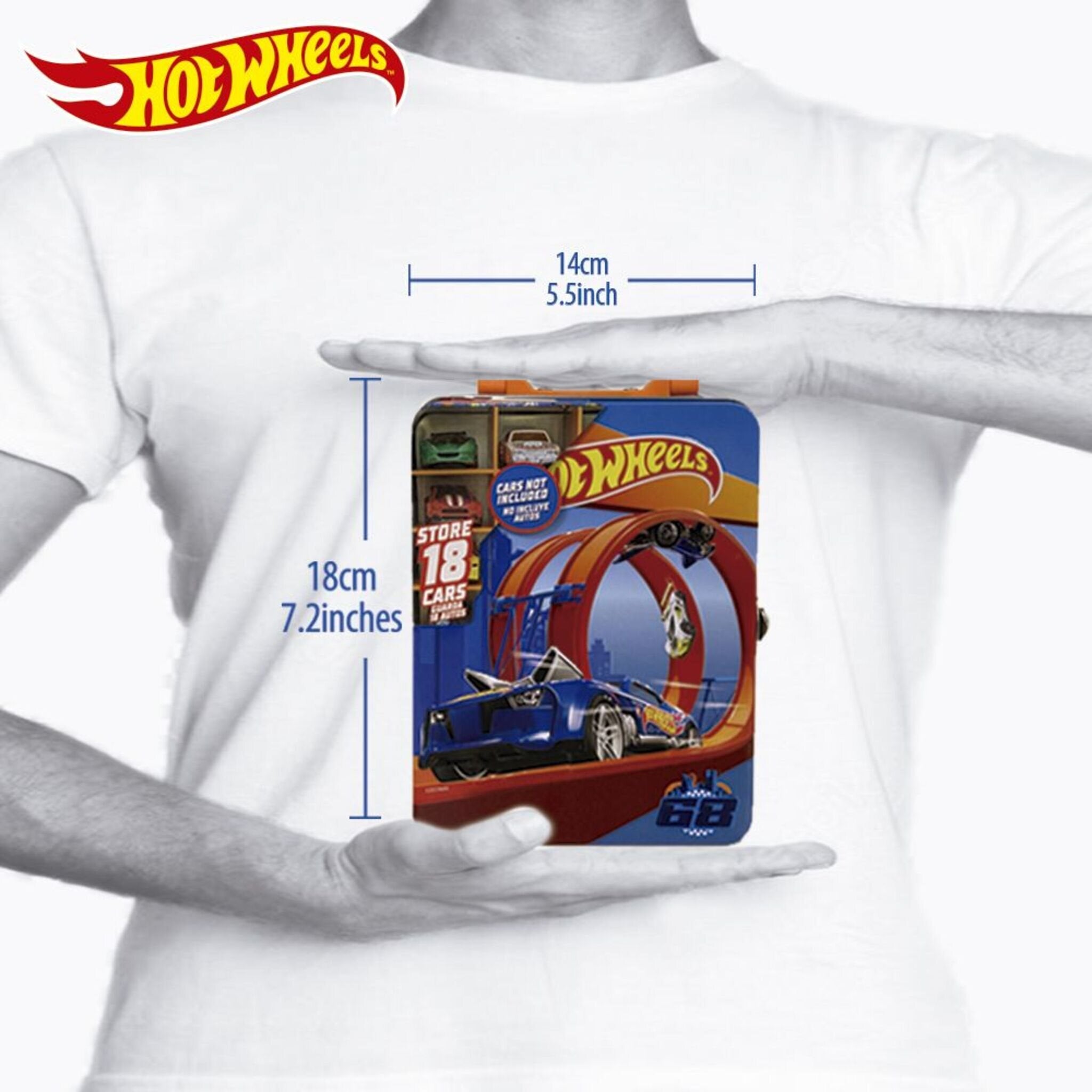 Hot Wheels Tin Car Storage Case - Red