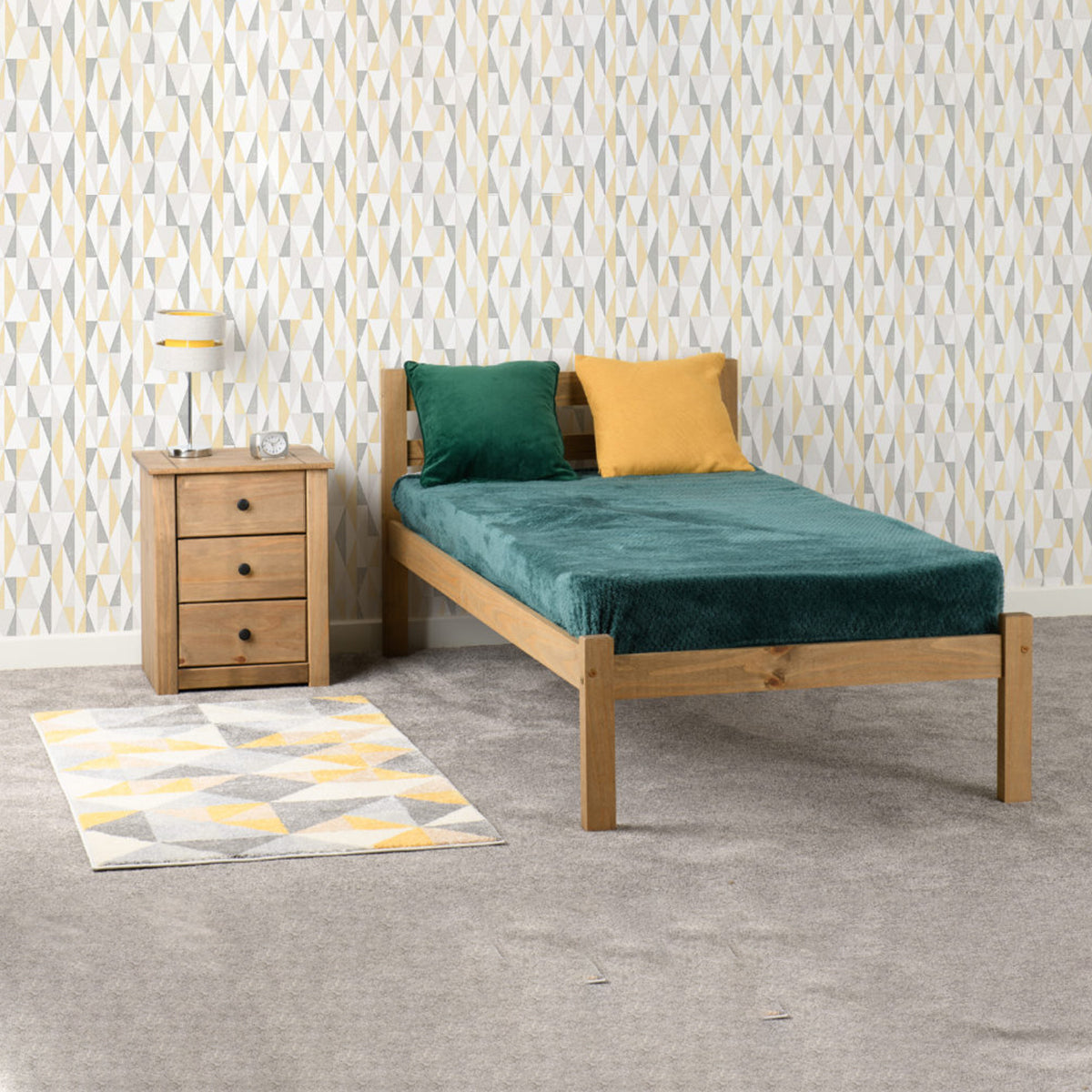 Panama 3FT Bed - Natural Wax