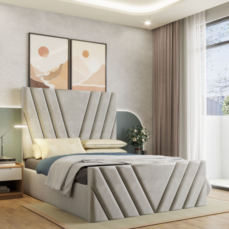 Victoria V Lined Designer Bed Frame