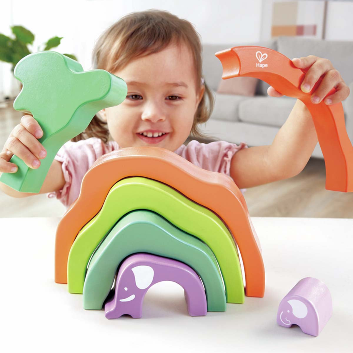 Hape Safari Elephant Stacking Blocks