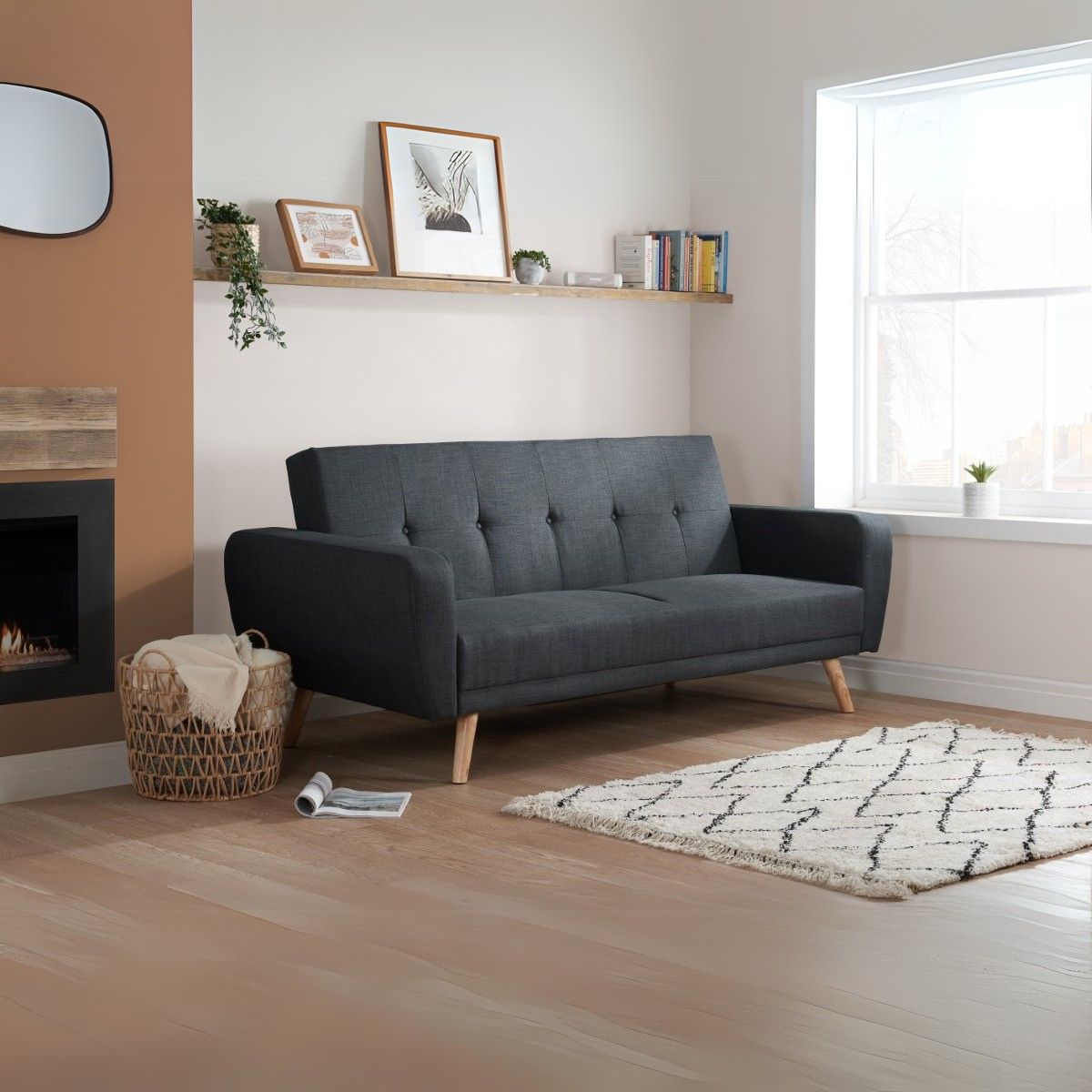 Farrow Large Sofa Bed Grey