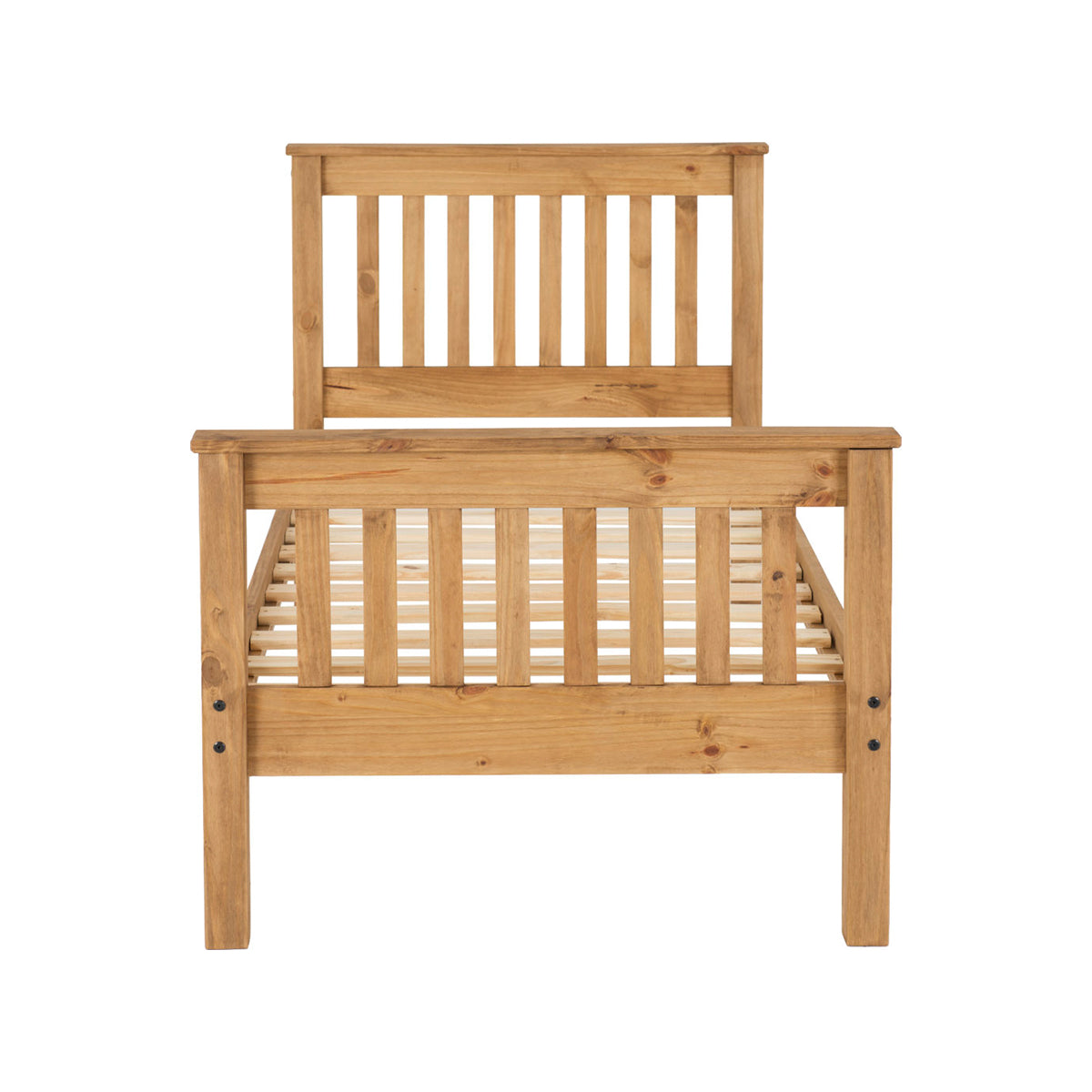 Monaco 3FT Bed High Foot End - Distressed Waxed Pine