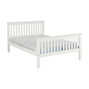 Monaco 4FT Bed High Foot End - White