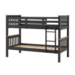 Neptune 3FT Bunk Bed - Grey/Oak Effect