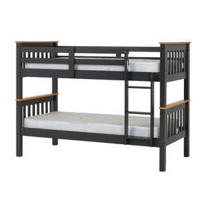 Neptune 3FT Bunk Bed - Grey/Oak Effect