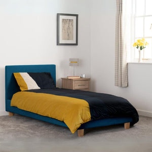 Prado 3FT Bed - Petrol Blue Fabric