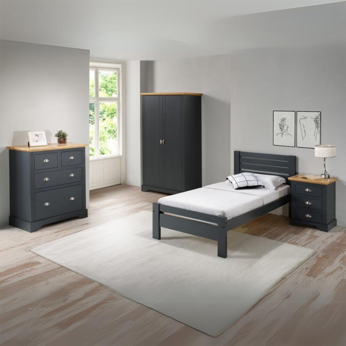 Toledo 3FT Bed - Grey