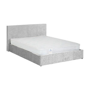Waverley 4FT6 Storage Bed - Grey Crushed Velvet