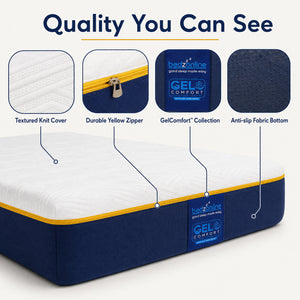 BedzOnline GelComfort cooling gel memory foam mattress
