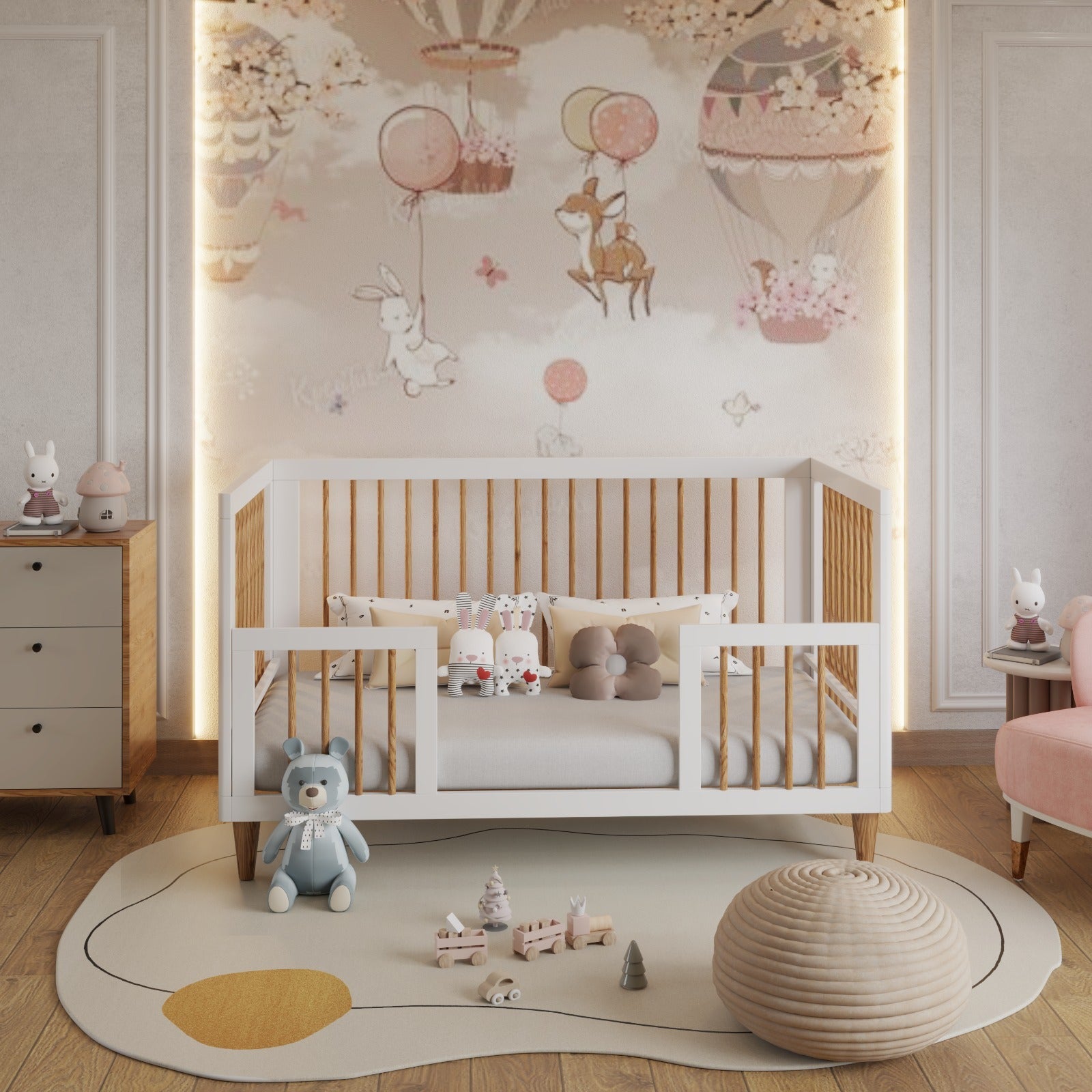 Pure Harmony White Baby Cot 140x70cm