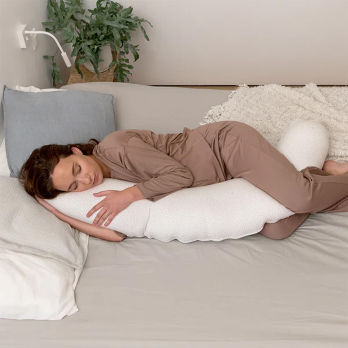 Doomoo BUDDY Maternity Pillow - Grey Stars