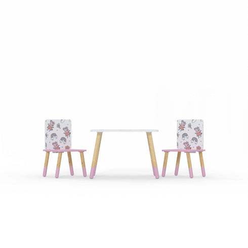 Kidsaw Peppa Pig Table & 2 Chairs - Pattern