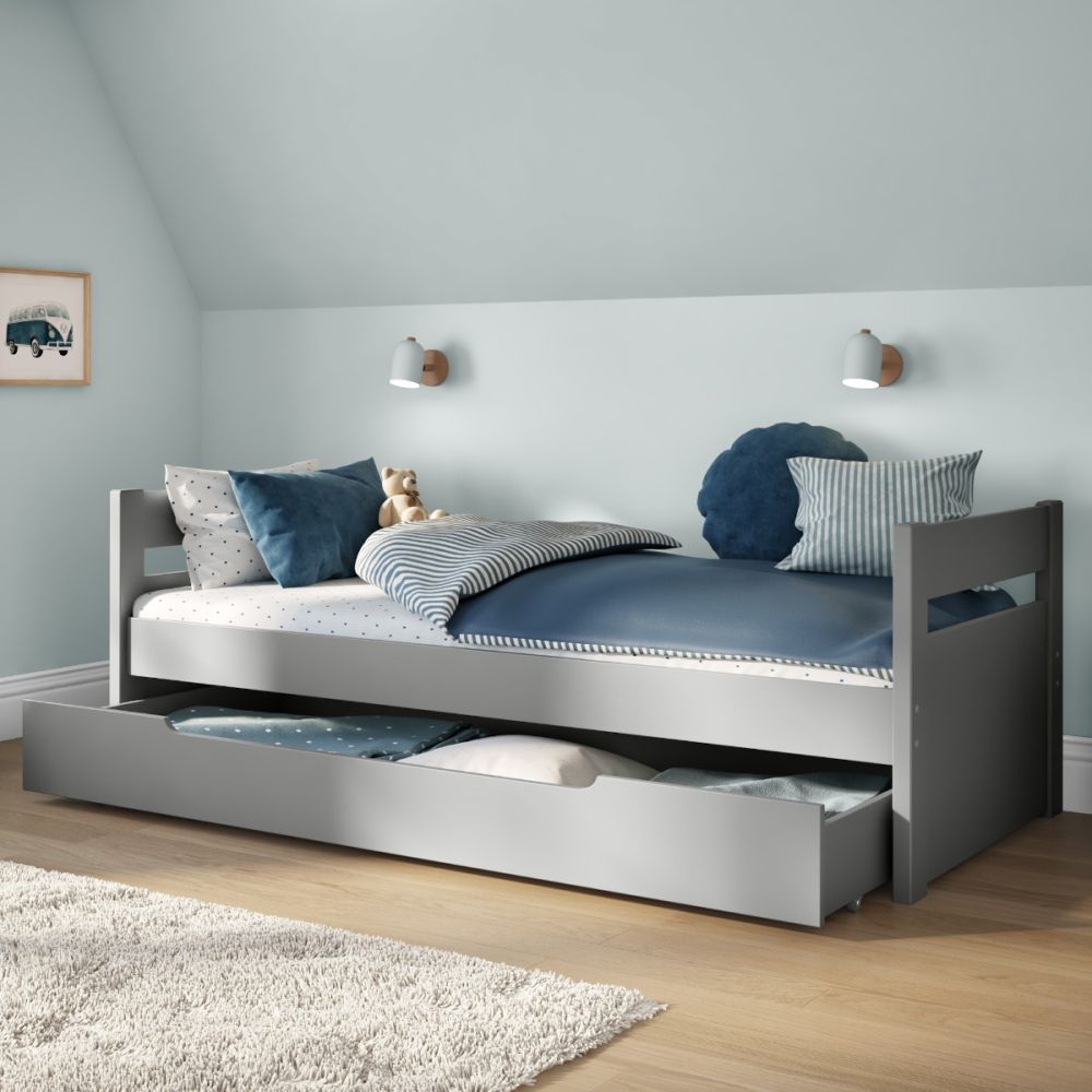 Uno Grey Cabin Bed With Trundle Drawer