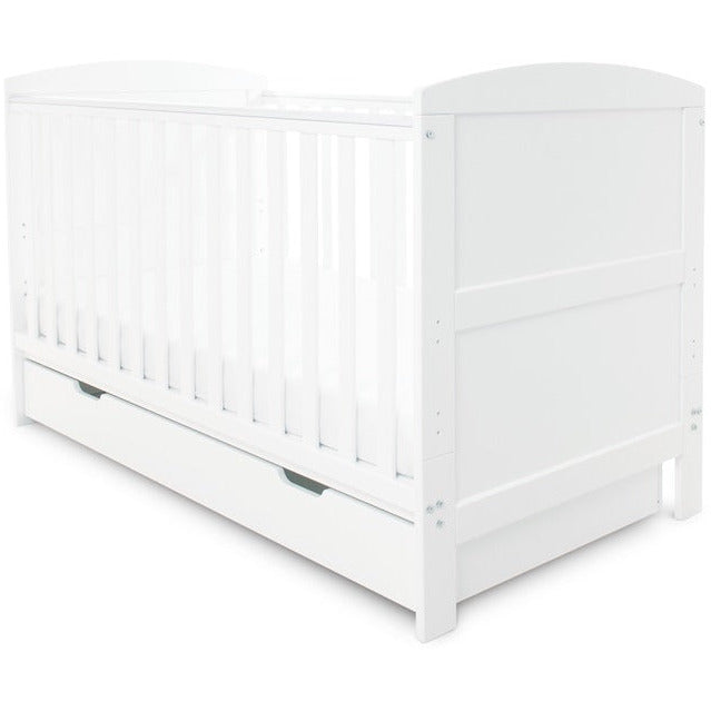 Ickle Bubba Coleby Classic Cot Bed with Under Drawer - White