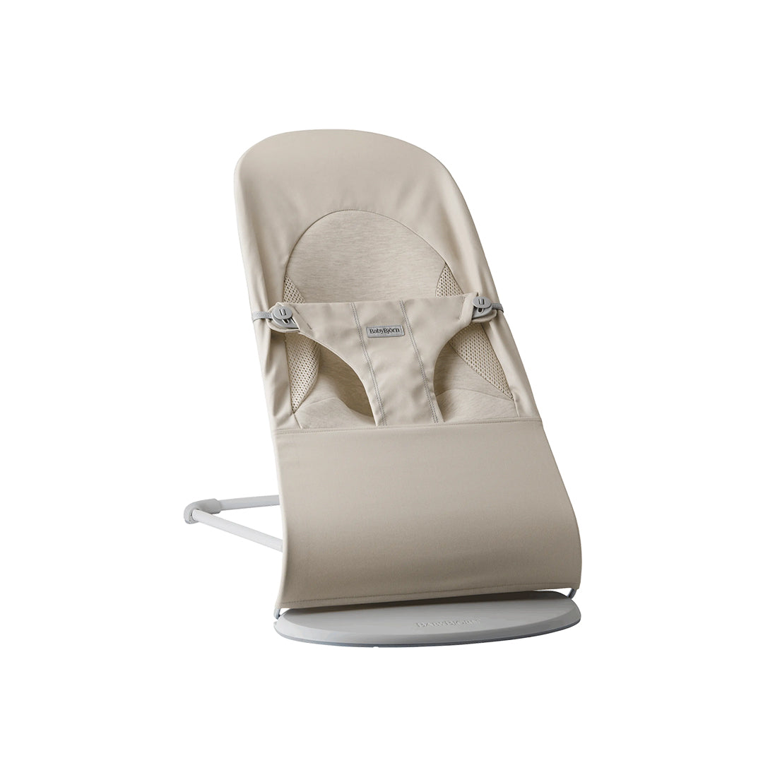 BabyBjörn Baby Bouncers Balance Soft- Woven/Jersey Tri Fabric, Light Beige