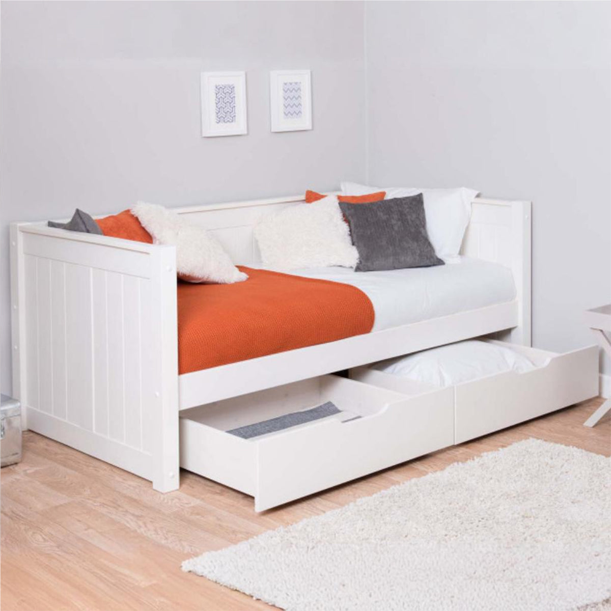 Stompa Classic Day Bed With A Pair Of Drawers 90x190cm