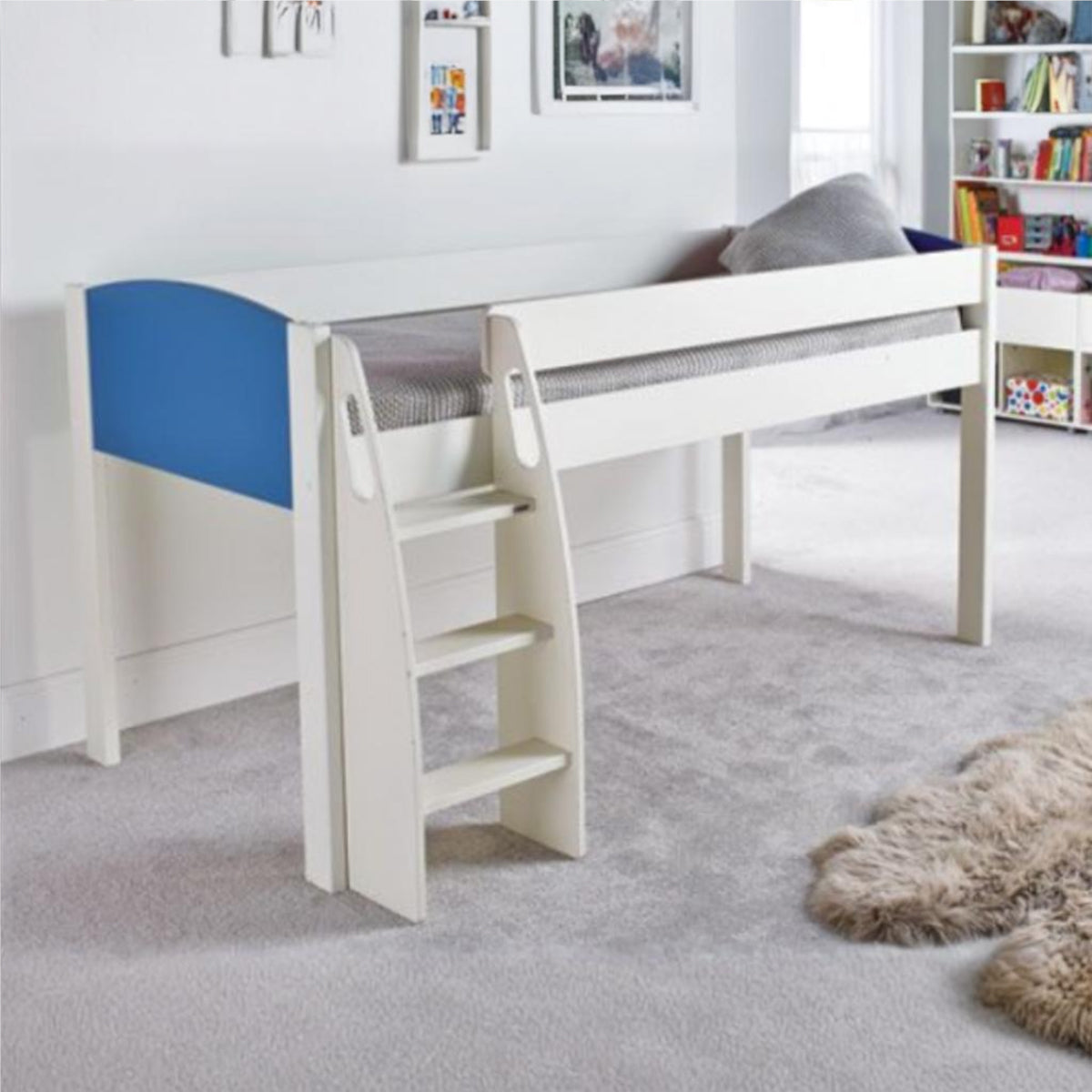 Stompa UNOS Mid Sleeper Frame Blue