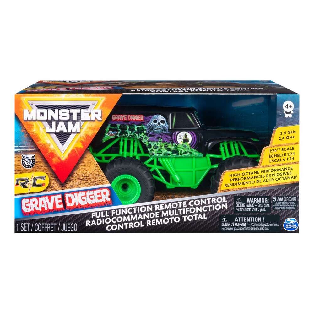 Monster Jam 1:24 2.4 GHz Remote Control Grave Digger