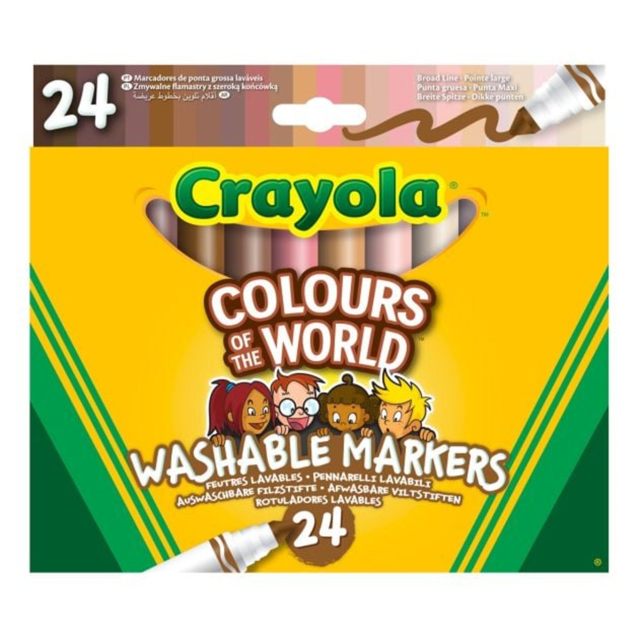 Crayola 24 Colours Of The World Washable Markers