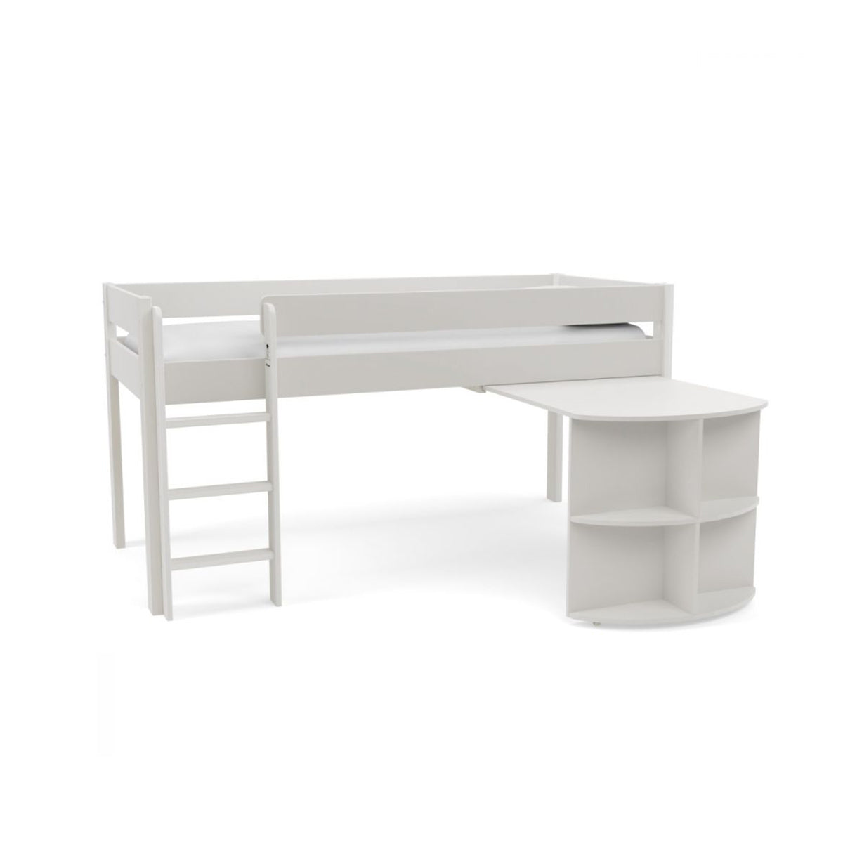 Uno White Midsleeper With Pull Out Desk