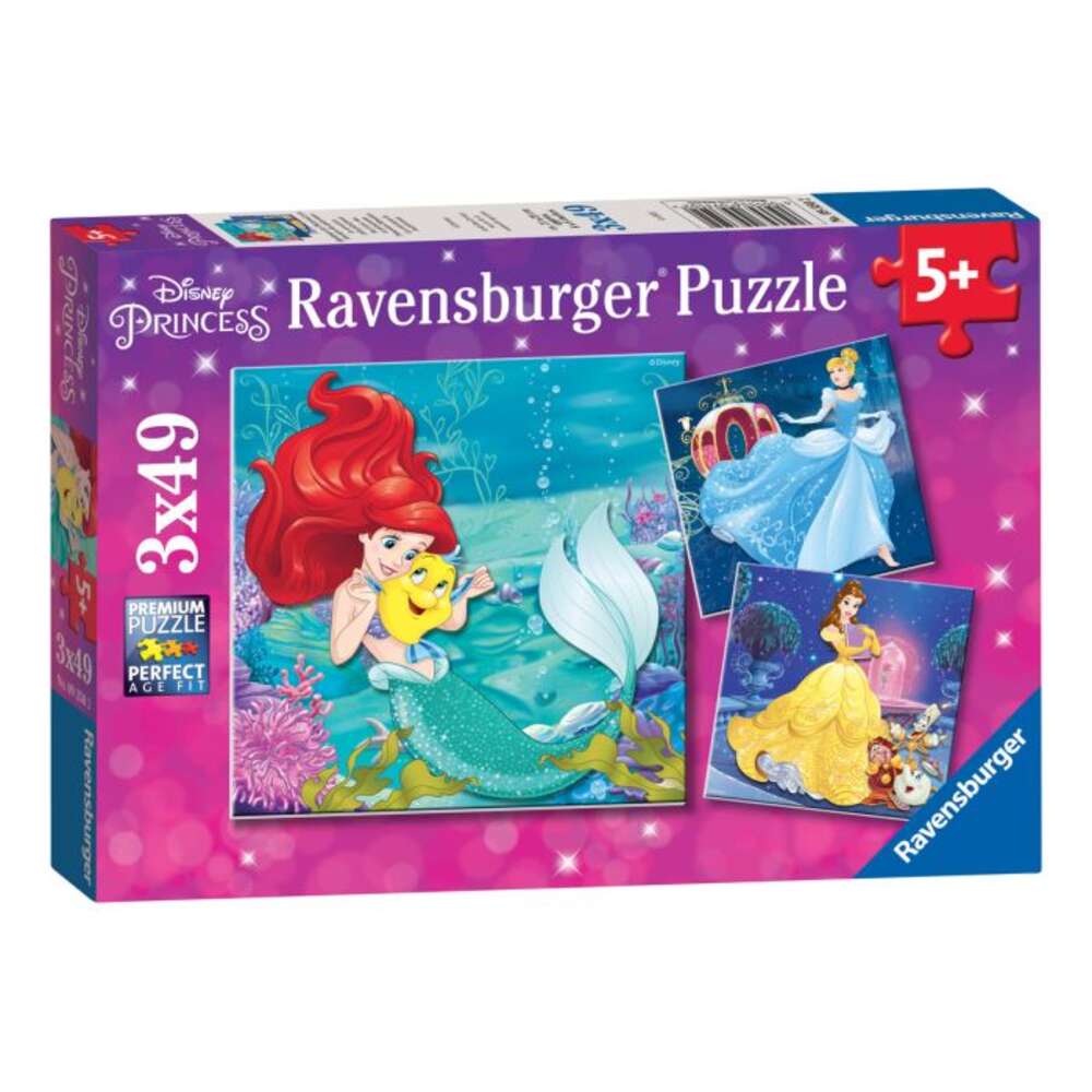 Disney Princess Adventure 3X 49 Piece Jigsaw Puzzle