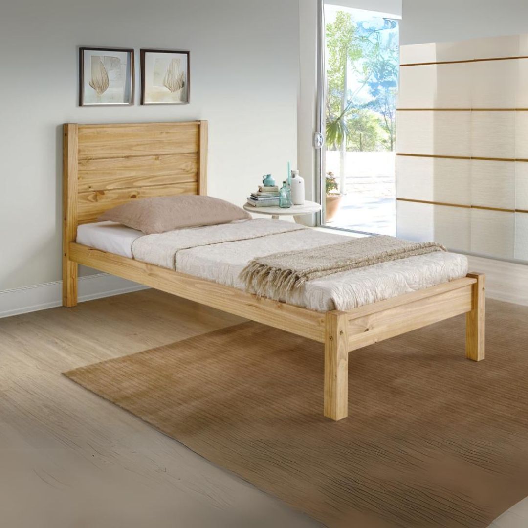Barton 3FT Bed  - Waxed Pine
