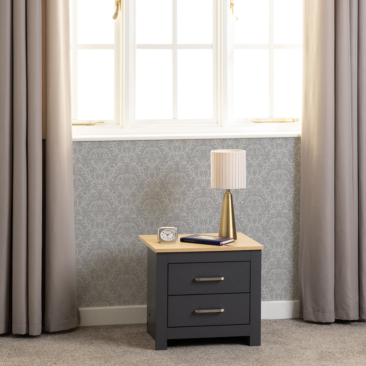 Portland Trio - Grey/Oak Effect