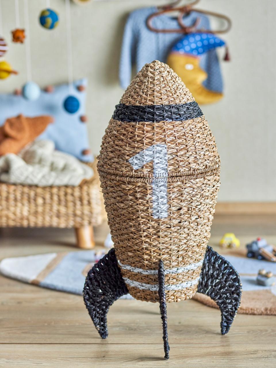 Bloomingville Cosmina Basket with Lid Seagrass Nature