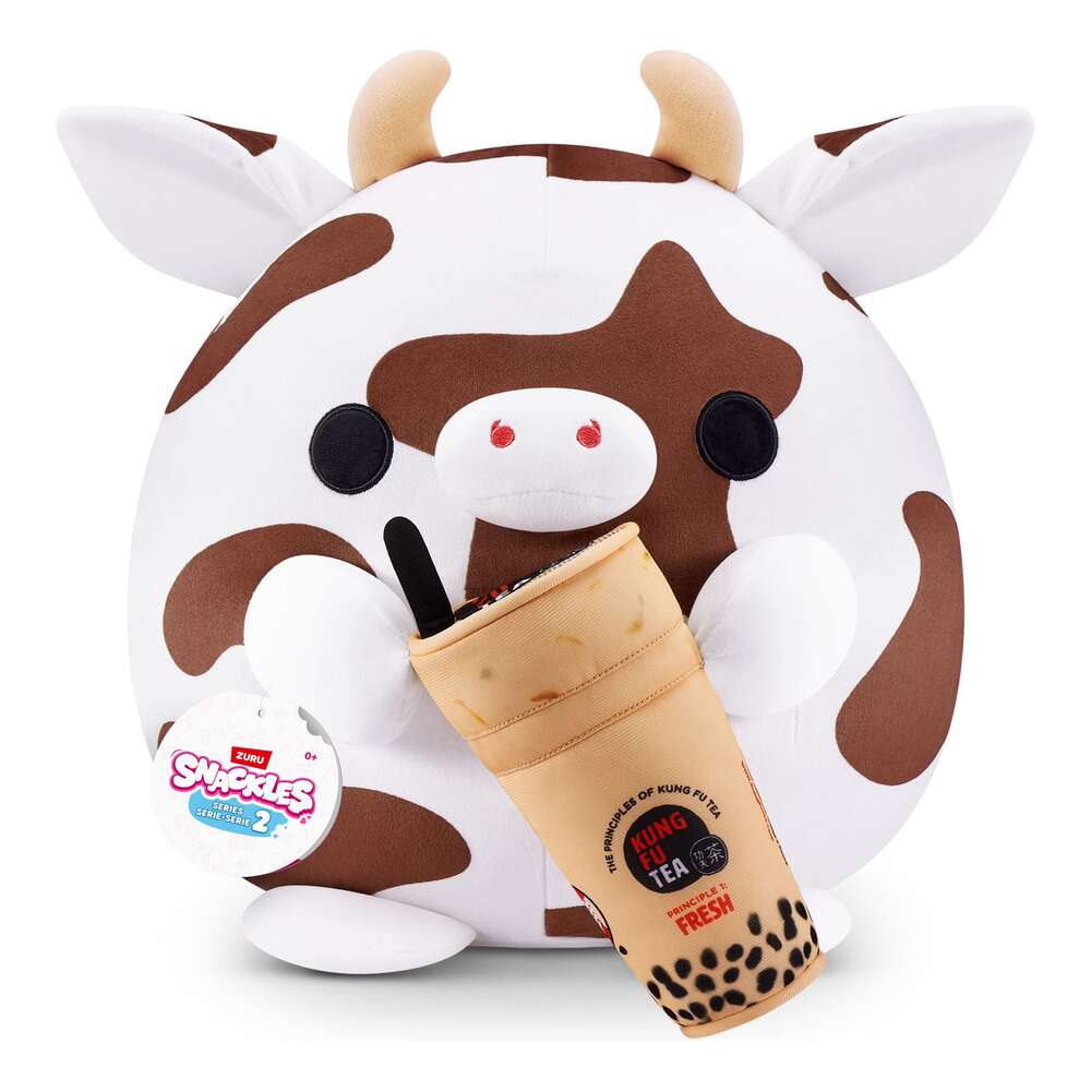 Snackles 14in Plush - Cow & Kung Fu Tea