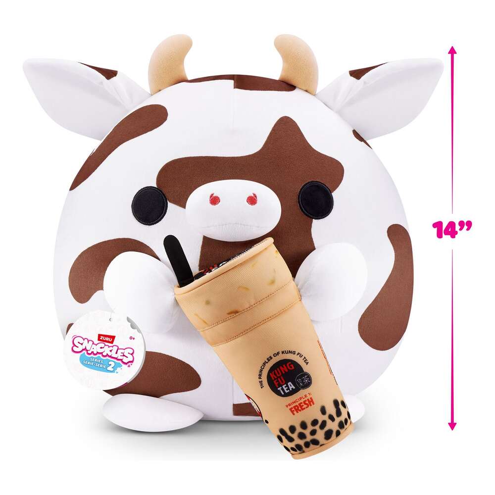 Snackles 14in Plush - Cow & Kung Fu Tea