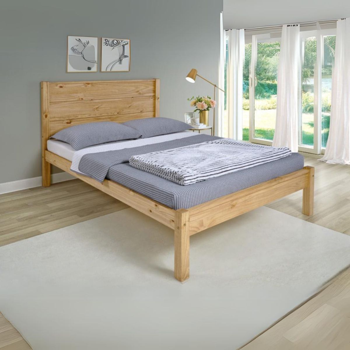 Barton 5FT Bed  - Waxed Pine