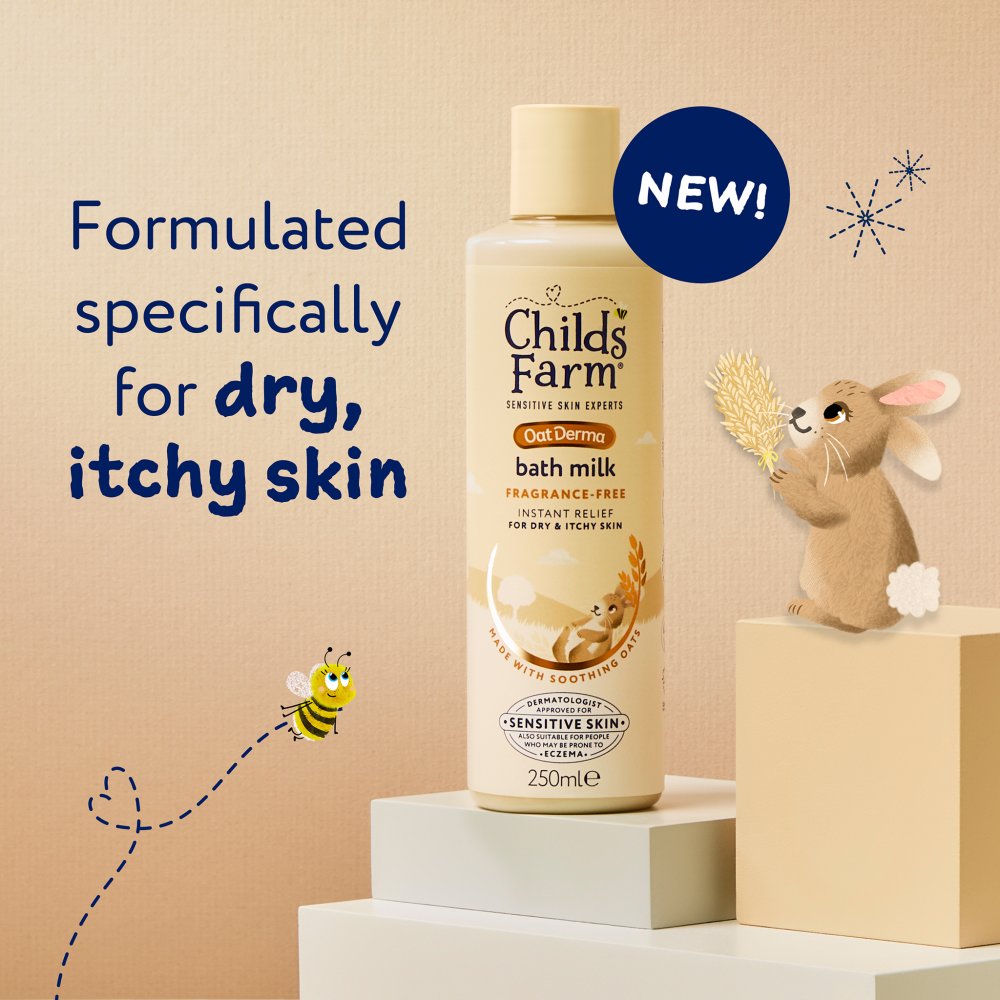 Childs Farm Oatderma Bath Milk Fragrance Free 250ml