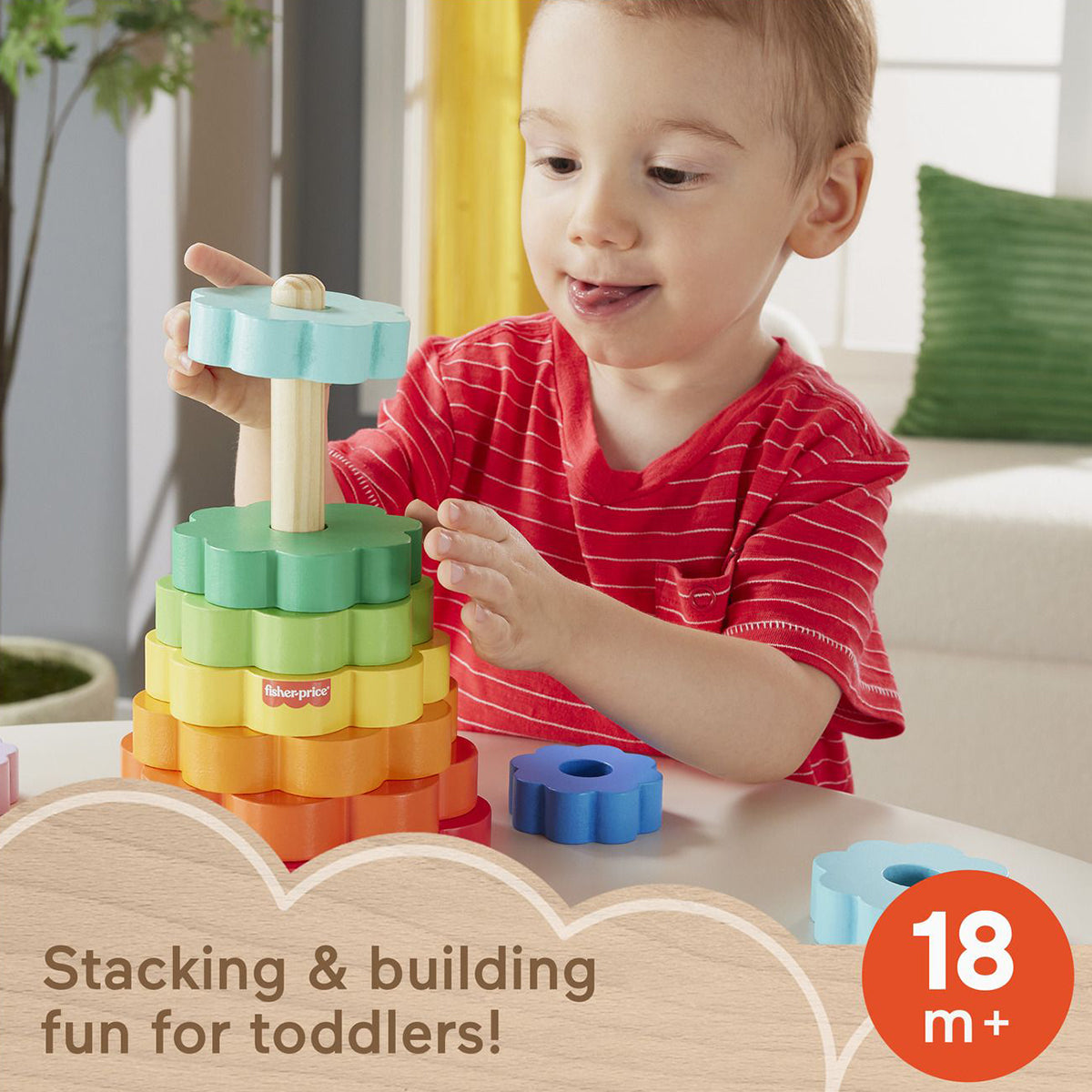 Fisher Price Wooden Ring Stacker