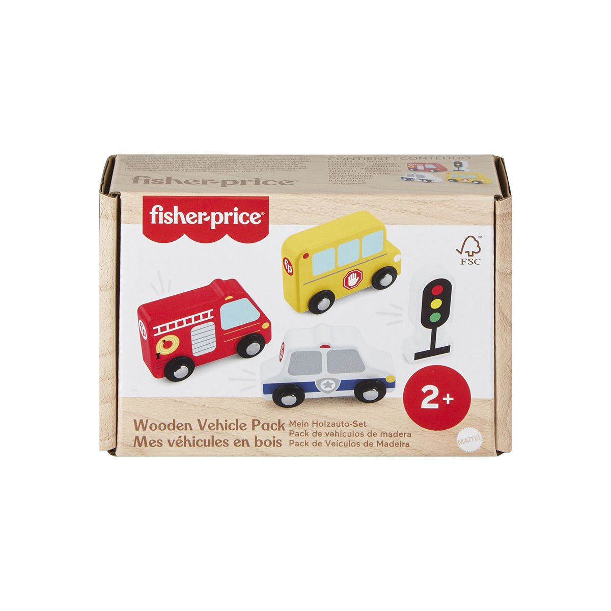 Fisher Price Wooden Small Vehicle 5 Pack