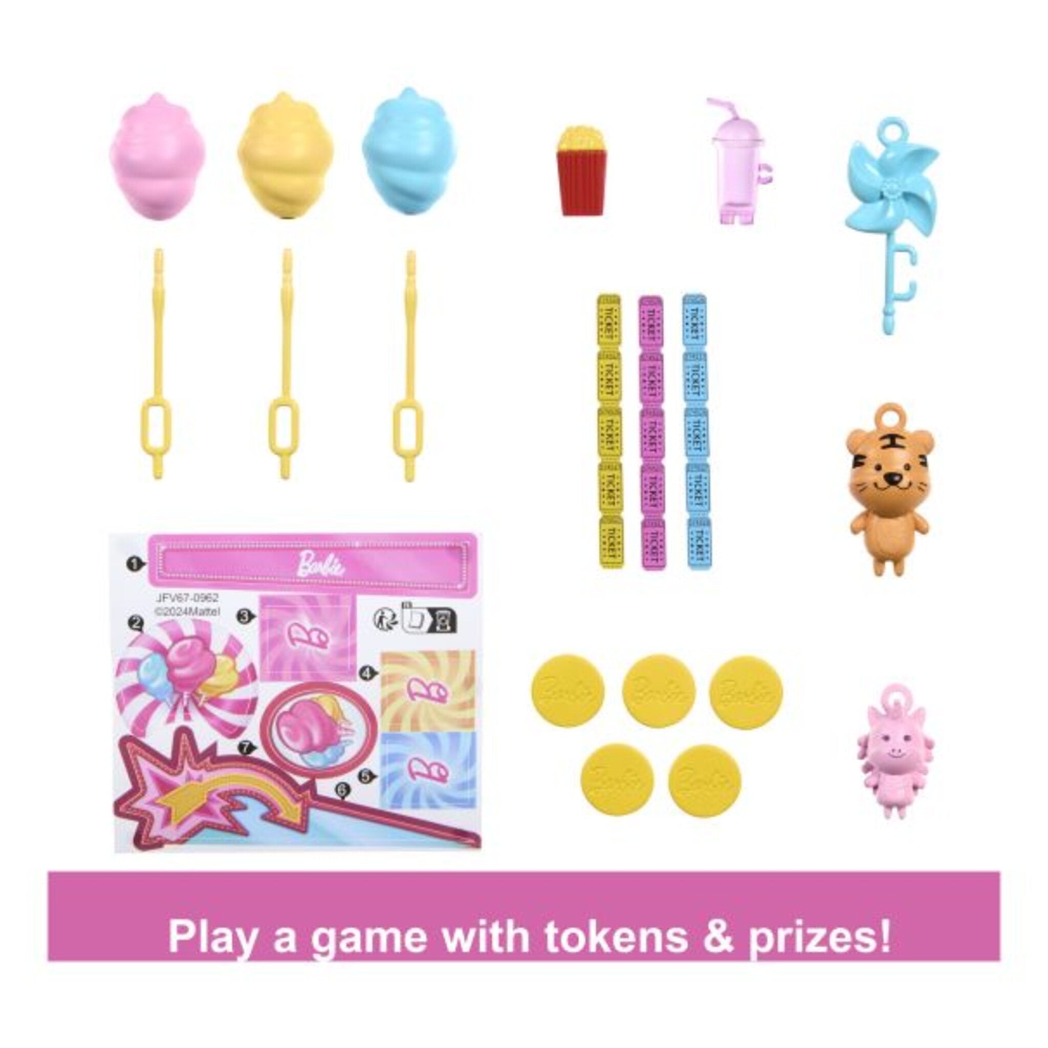 Barbie Cotton Candy & Game Playset & Doll