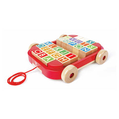 Hape Pull-along Cart with Stacking Blocks