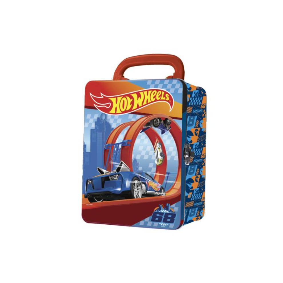 Hot Wheels Tin Car Storage Case - Blue
