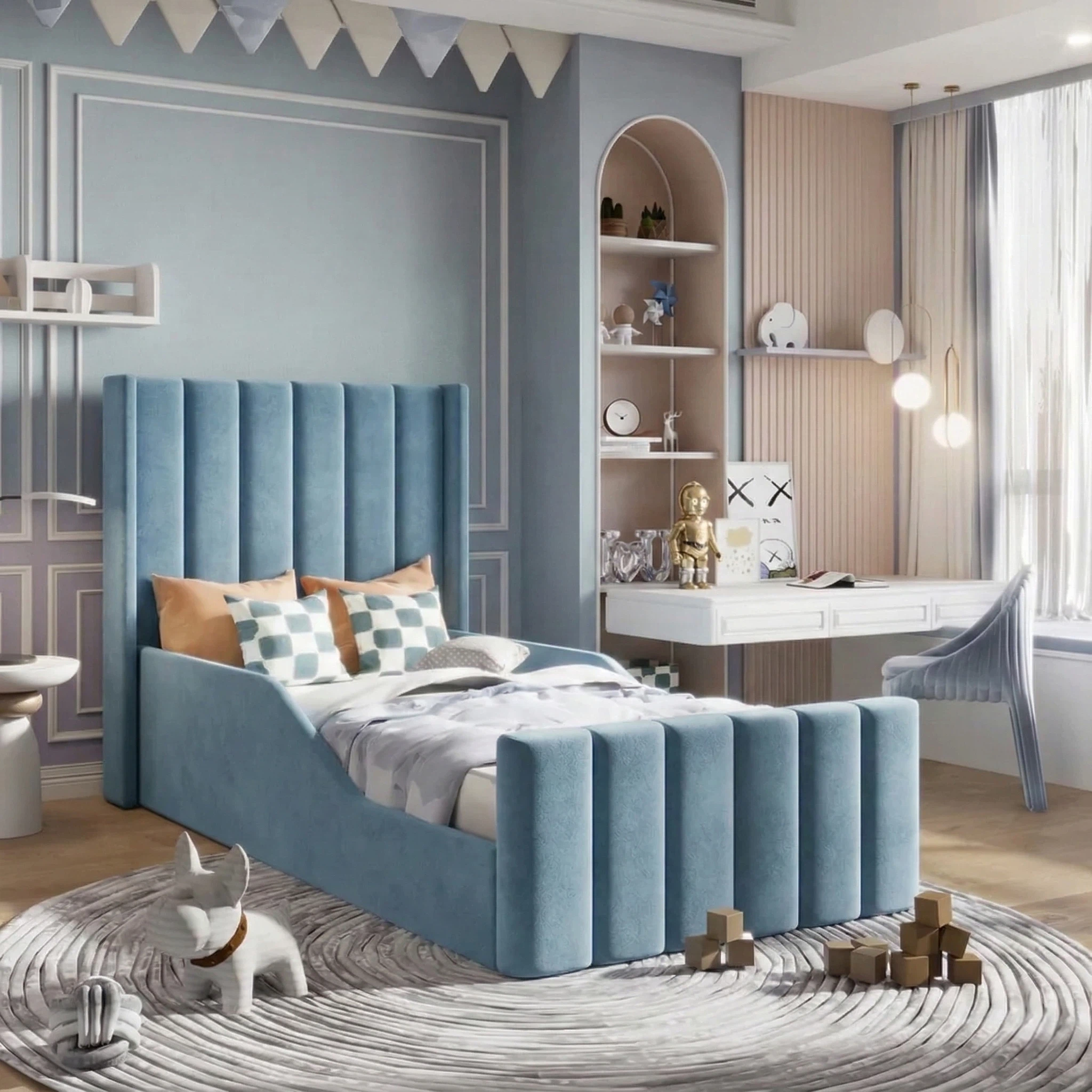 Plush Velvet Ice Blue