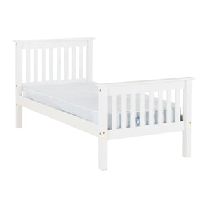 Monaco 3FT Bed High Foot End - White